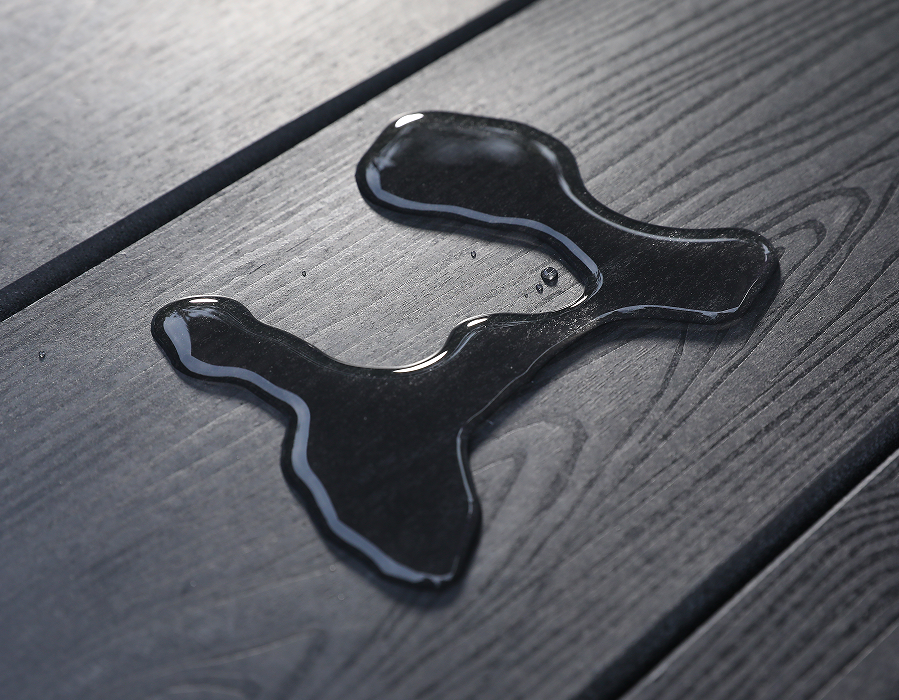 Diepzwarte HDPE rechthoekige tafel met kralen