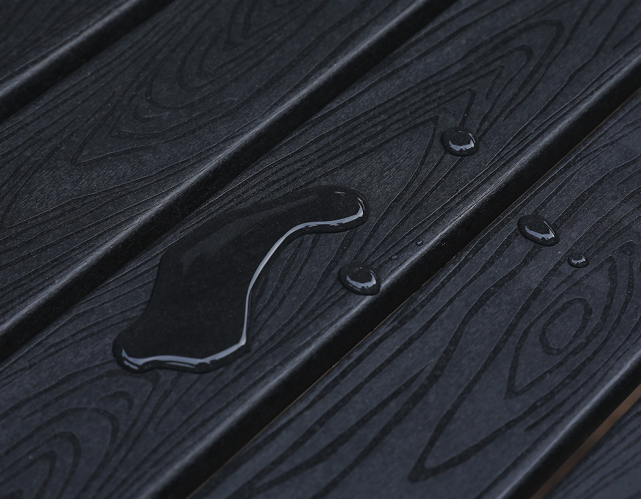 Diepzwarte HDPE rechthoekige tafel met kralen