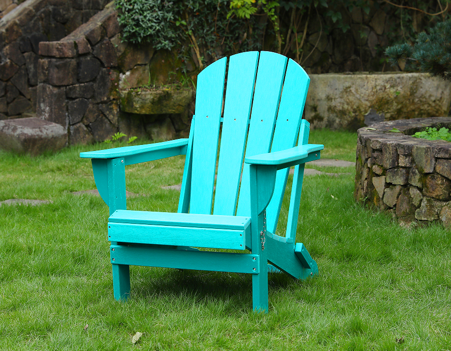 Levendige turquoise HDPE Frog Adirondack-stoel