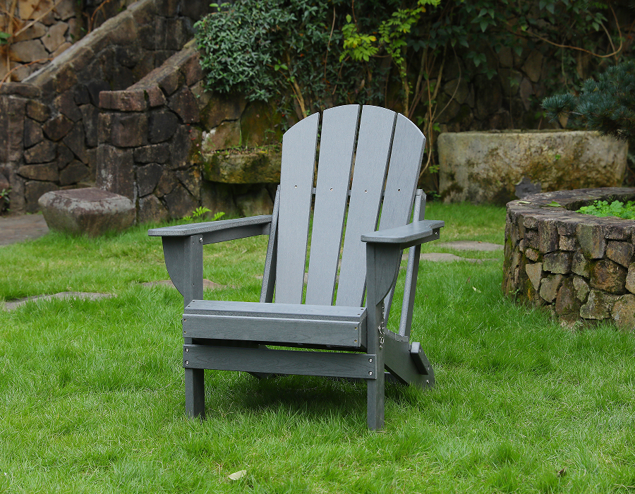 Stormgrijze HDPE Adirondack Frog-stoel - geschikt voor alle weersomstandigheden