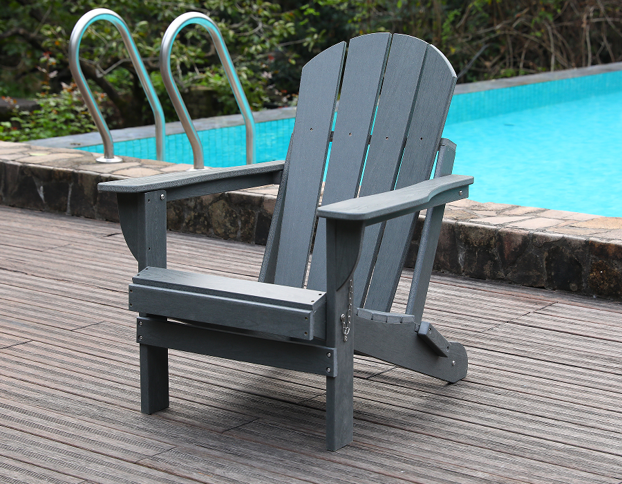 Stormgrijze HDPE Adirondack Frog-stoel - geschikt voor alle weersomstandigheden