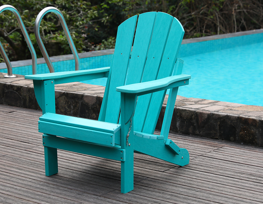 Levendige turquoise HDPE Frog Adirondack-stoel