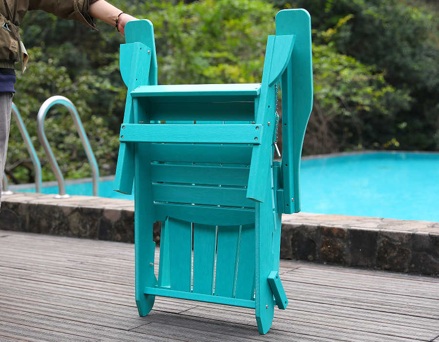 Levendige turquoise HDPE Frog Adirondack-stoel