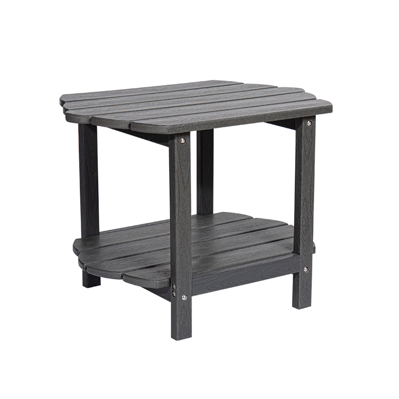 Stevig, duurzaam, modern, minimalistisch salontafel met twee niveaus, HDPE-materiaal