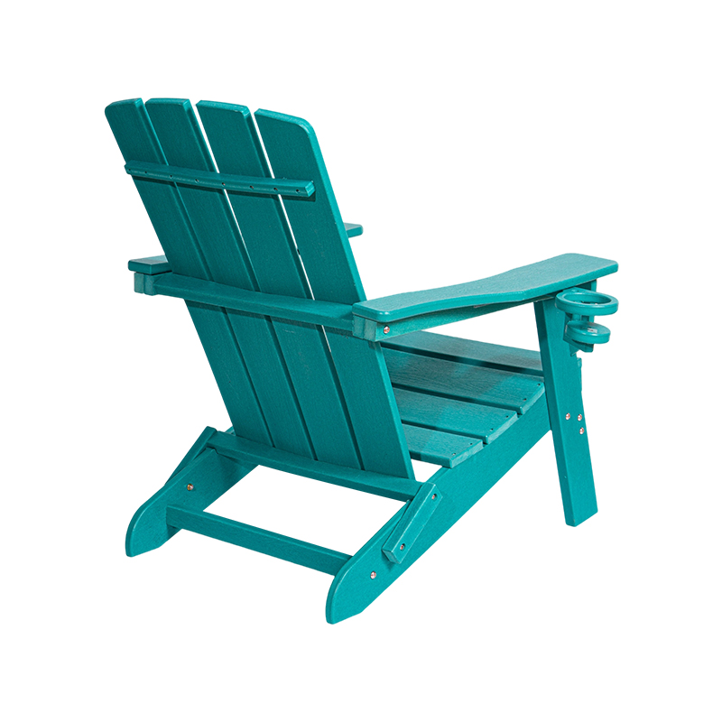 Lake Blue kleine HDPE Adirondack-stoel met roestvrijstalen hardware